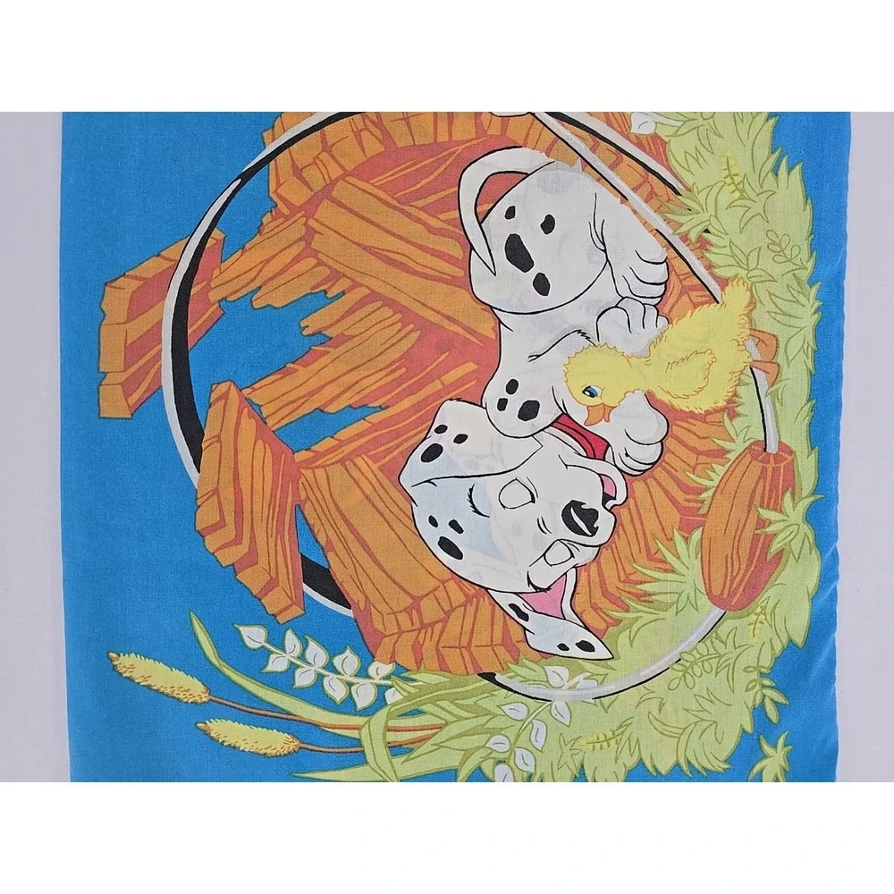 Vintage‎ Disney 101 Dalmatians Pillowcase USA Made Poly Cotton - Very Cool!